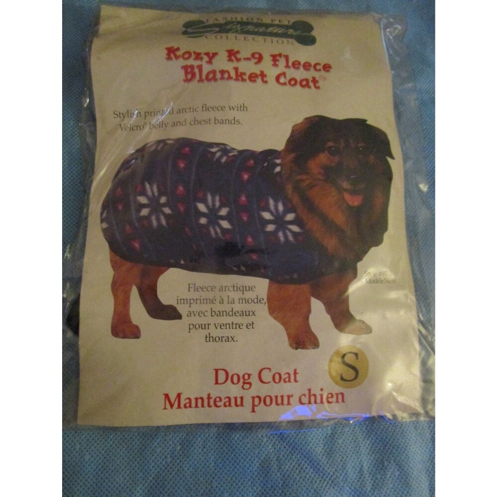 Fashion Pet Dog Pet Kozy K9 Fleece Blanket Coat Sweater Small S